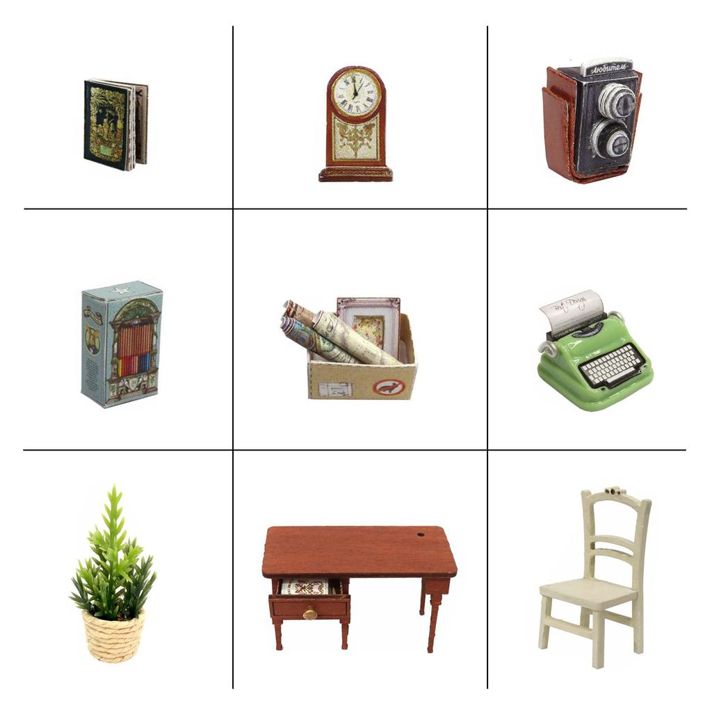 CUTEROOM Handmade DIY Dollhouse Miniature Kit Wooden Dollhouse with Dustproof LED Lights and Detailed Instructions - Furniture, Cover, (QT031)