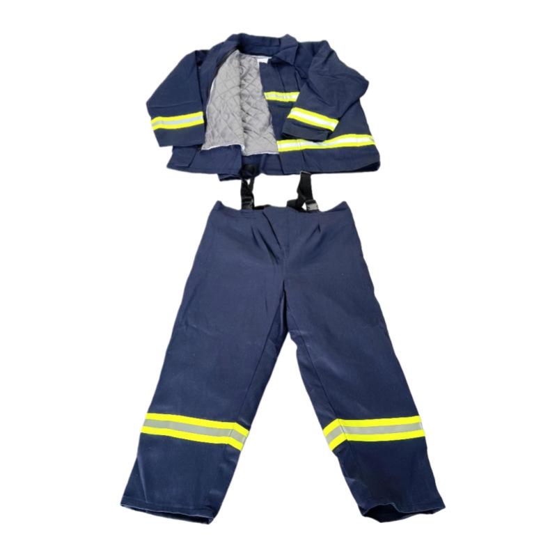 Пожарный костюм 02: Огнестойкий, с хлопковой подкладкой 6-предметный комплект со шлемом в корейском стиле