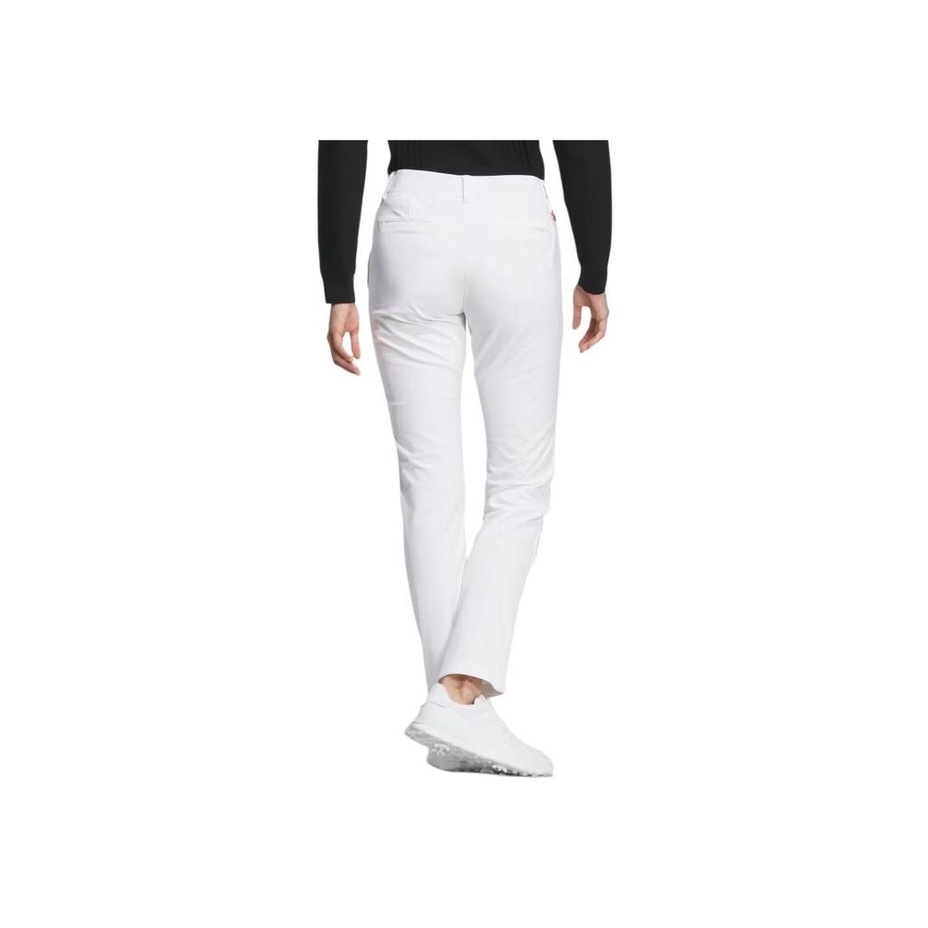 Adidas Logo Slim Fit Zip Casual Pants Women Bottoms White IS4736