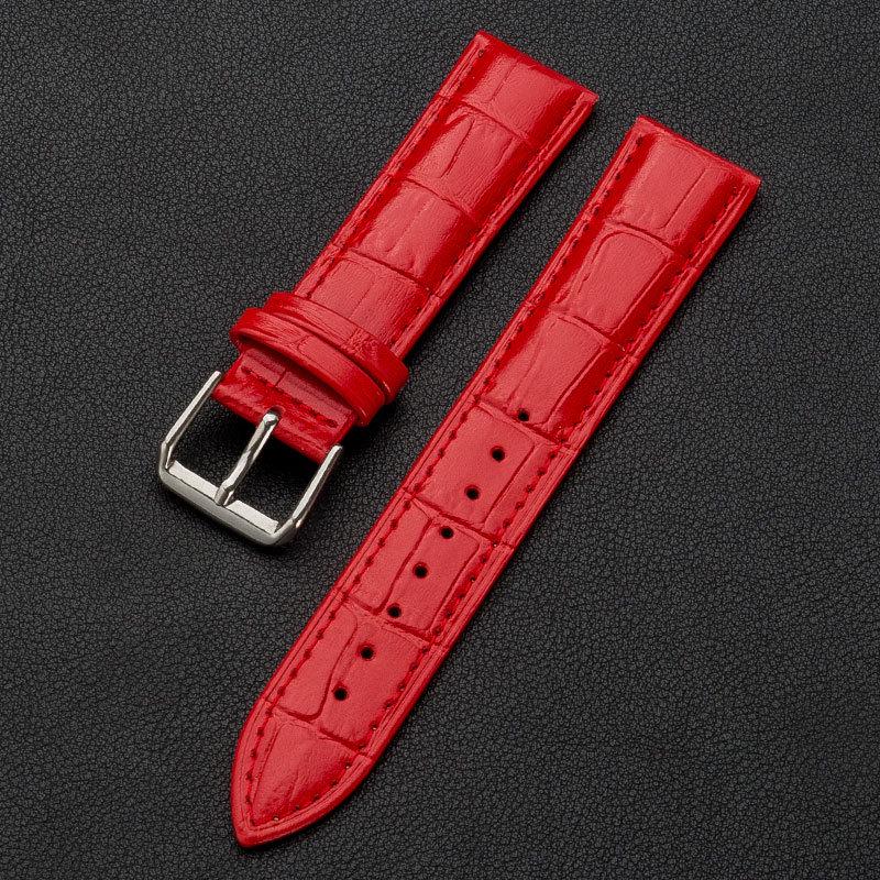 Ремешок для часов из телячьей кожи с текстурой бамбука и пряжкой-штифтом для мужчин и женщин
