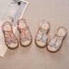 Girls Sandals Summer 2025 Summer New Versatile Soft Sole Bow Princess Shoes Girls Shoes Children's Shoes