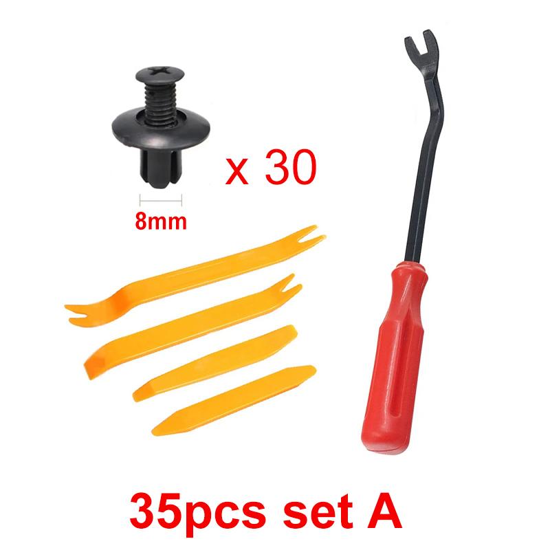 Комплект зажимов для автомобильного крепежа, комплект зажимов для заклепок на крыльях, 6 мм/8 мм, автомобильный кузов, бампер, панель отделки дверей, фиксатор, пластиковый штифт, ремонт заклепок