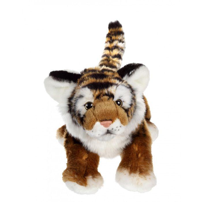 Peluche - Fauve allongé 30 cm -tigre brun