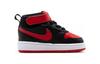 Nike Кроссовки для скейтборда Court Borough Mid 2, нескользящие, амортизирующие, износостойкие, средней высоты, черные с красным CD7784-003
