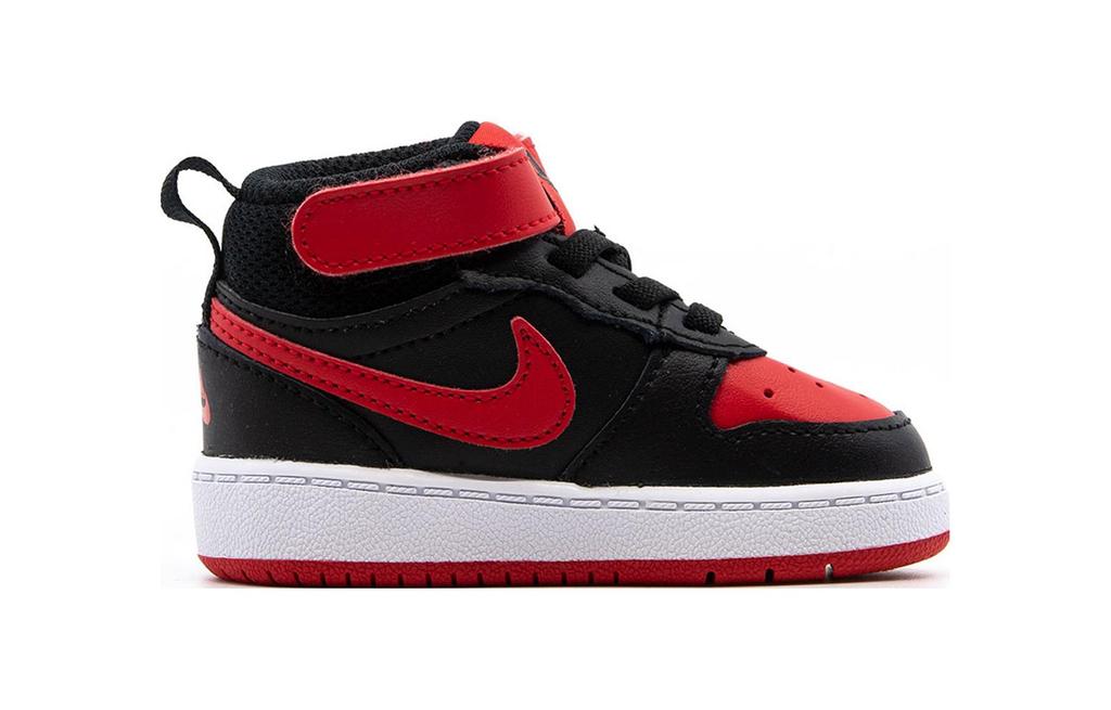 Nike Кроссовки для скейтборда Court Borough Mid 2, нескользящие, амортизирующие, износостойкие, средней высоты, черные с красным CD7784-003