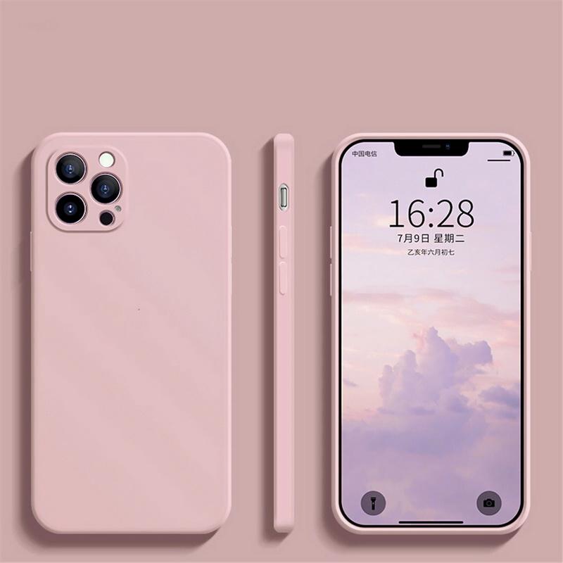 Мягкий жидкий силиконовый чехол цвета конфет для iPhone 16 15 14 13 12 11 Pro Max X XR XS Max 7 8 Plus SE 2020 ультратонкий защитный противоударный чехол