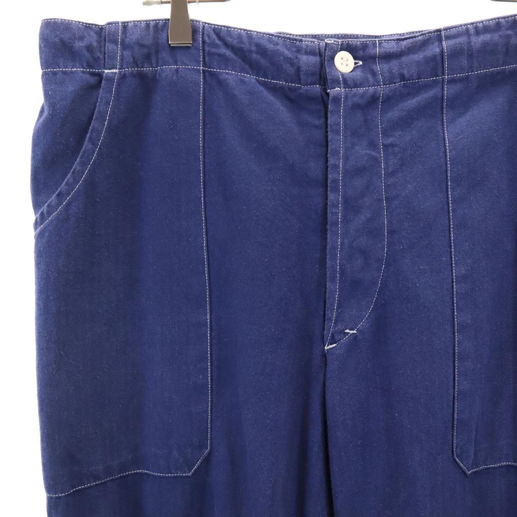 EURO WORK 90s Old Straight Pants Blue Button Fly Men's Used