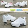 Кроссовки Wheels с двойными колесами Роликовые кроссовки для мальчиков и девочек Роликовая обувь Обувь для деформаций Роликовые коньки Обувь