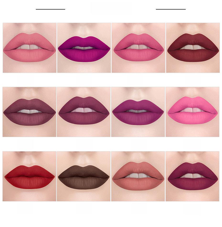 Бархатная матовая губная помада Стойкая мягкая увлажняющая формула Невыцветающий насыщенный цвет Уход за губами