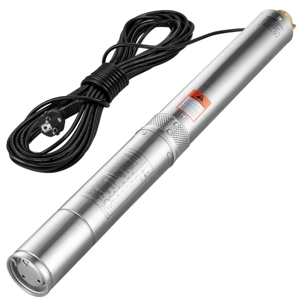 Deep Well Submersible Pump Stainless Steel Water Pump 750W 230V 7.1 m³/h