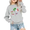 Kids' Fashion Loose-Fit Casual Long-Sleeve Christmas Print Oversized Crewneck Sweatshirt