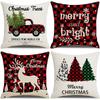 Christmas Elk Pillow Case Nordic Linen Christmas Tree Sofa Living Room Pillow Case Cushion