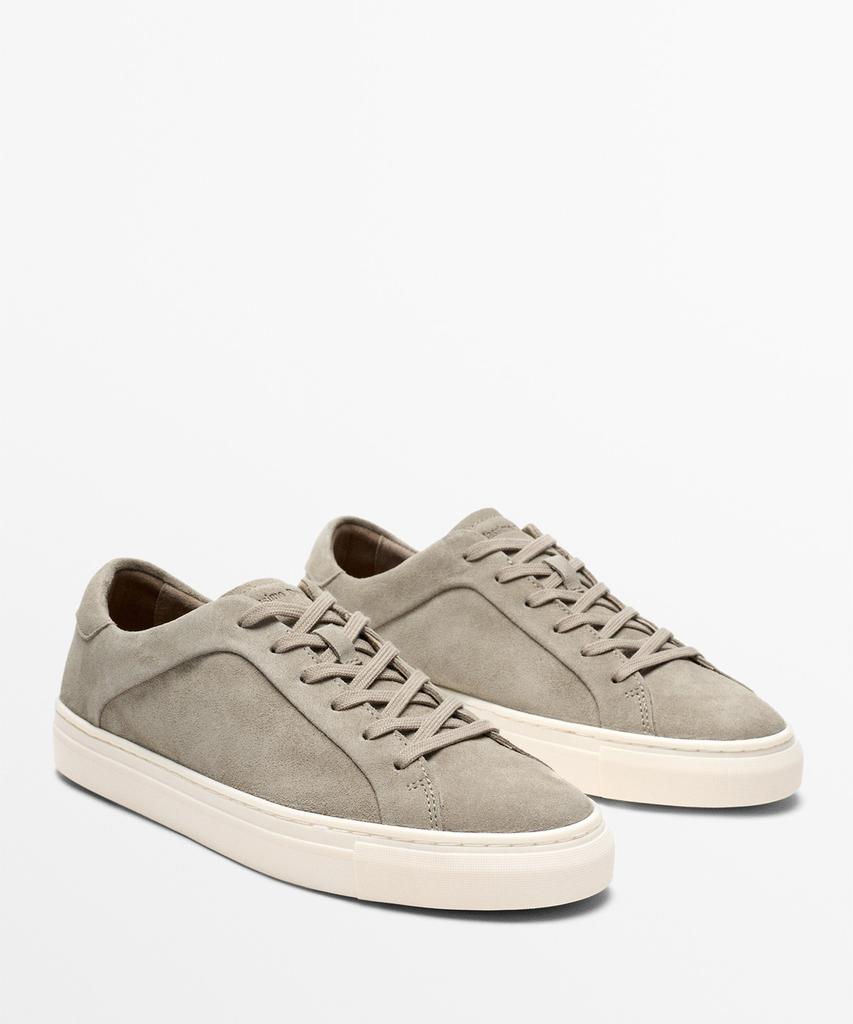 Кожаные кроссовки на платформе Massimo Dutti