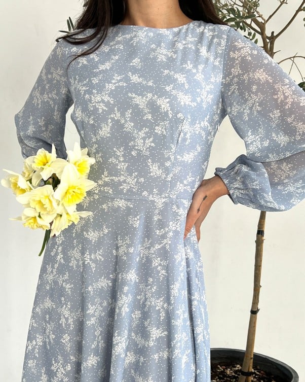 Миди платье с мелким цветочным принтом ISSA Plus