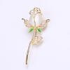 Blucome Gentle Rose Shape Brooch Female All-match Banquet Dress Corsage Accessories Elegant Pin Fashion Jewelry