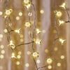 Гирлянда - 14 светодиодов Хрустальная лилия, 10 футов Теплый белый Сказочные огни для дома, Мандира, Комнаты для Пуджи, Дипавали и Дивали, Рождество