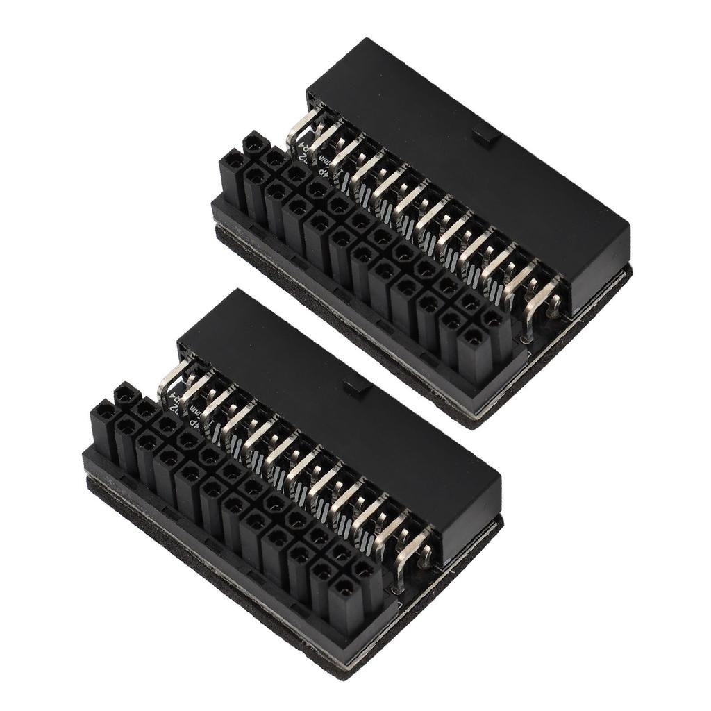 2PCS ATX 24 Pin 90 Degree адаптер материнская плата 24Pin Female to 24Pin Male 90 Degree Extension Connect