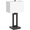 Set of 2 Modern Touch Control Table Lamps with 2 USB Ports, 22’’ Large Bedside Nightstand Lamps 3-Way Dimmable Desk Lamp