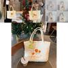 Trendy Polyester Tote Bag With Cute Embroidery Ideal For Daily Use And School
