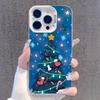 Рождественская елка подходит для чехла на телефон Apple 16 iPhone13Pro лазерный 14max противоударный 12 высококачественный цветной серебристый 15.