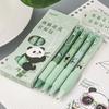 Набор гелевых ручек Panda из 4 шт., зеленый бамбук, Soft Touch, шариковая ручка 0,5 мм, черный цвет, чернила для письма