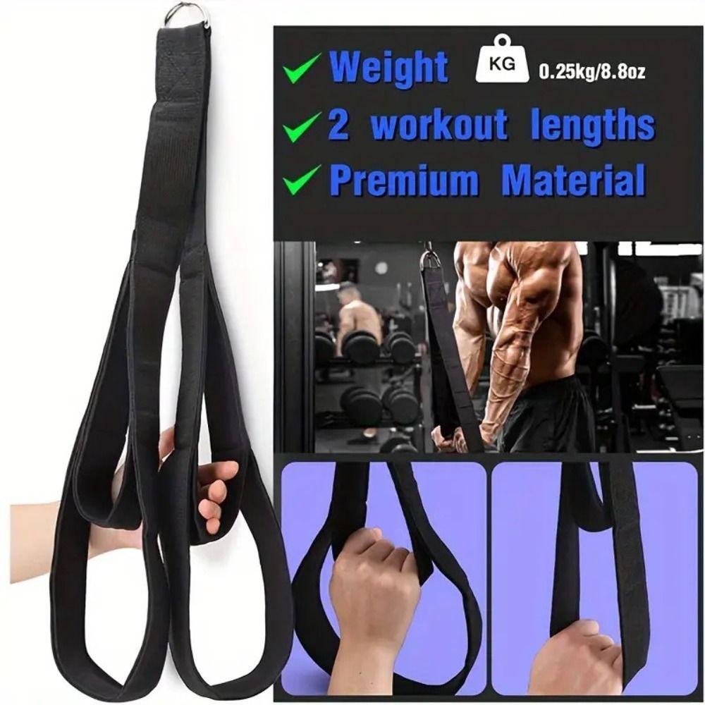 Anti-Slip Arm Strength Rope Muscle Training Pull Down Rope Long Triceps Strap Facepulls/Push Downs