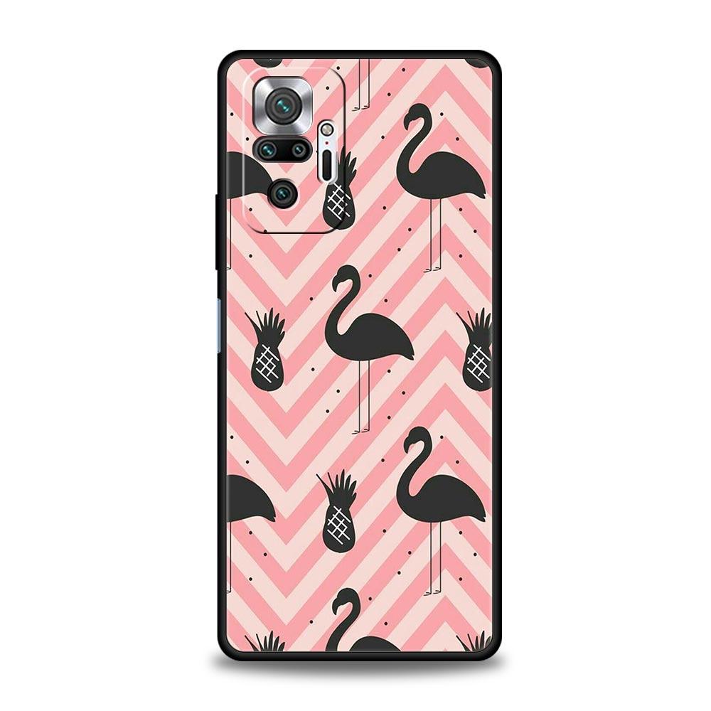 For Redmi 10C Cases Funda Pink Red Flamingo Phone Case For Xiaomi Redmi Note 12 11 9S 9 8 10 Pro Plus 7 9T 8T 9C 9A 8A Cover