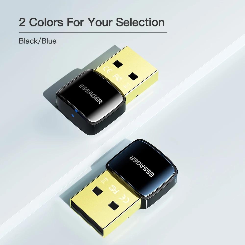 Essager USB адаптер Bluetooth 5,0 для ПК, ноутбука, динамик, беспроводная мышь, наушники, музыкальный AUX, аудиоприемник, передатчик