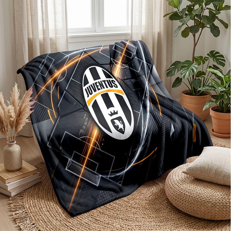 Juventus FC Theme blanket Soft Flannel Blanket Plush Throw Blanket Cozy Sofa Bed Blanket for Home Decor