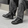 Thick Soled Height Increasing Men's Boots Trendy Designer's New Style Outdoor Fashion Party Youth Versatile Shoes Black