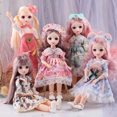 30 см кукла BJD 23 подвижных сустава привлекательные глаза одеваются аниме длинные волосы игрушка