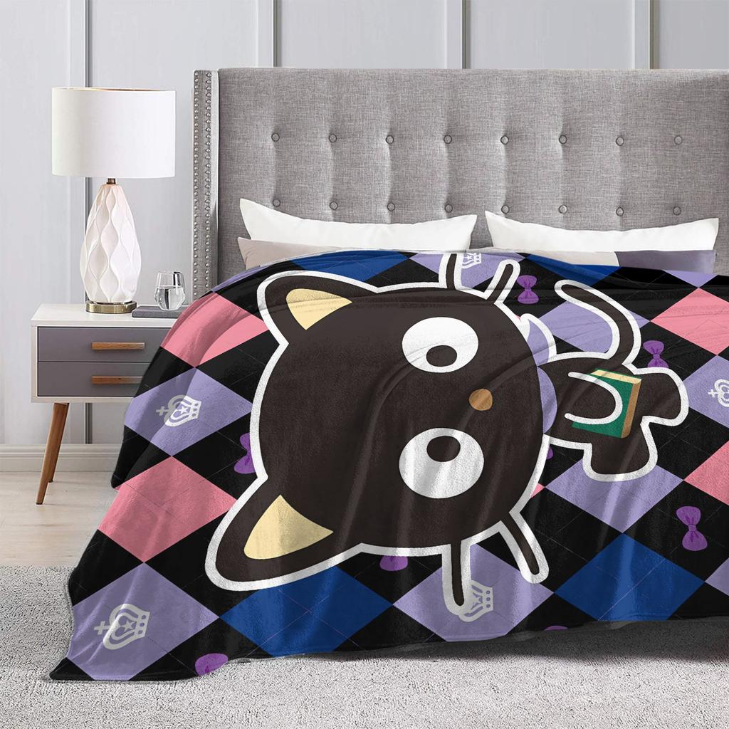 Cute Chococats Blanket Quality Super Warm Black Cat Throw Blanket Winter Boy Girl Bedroom Funny Bedspread