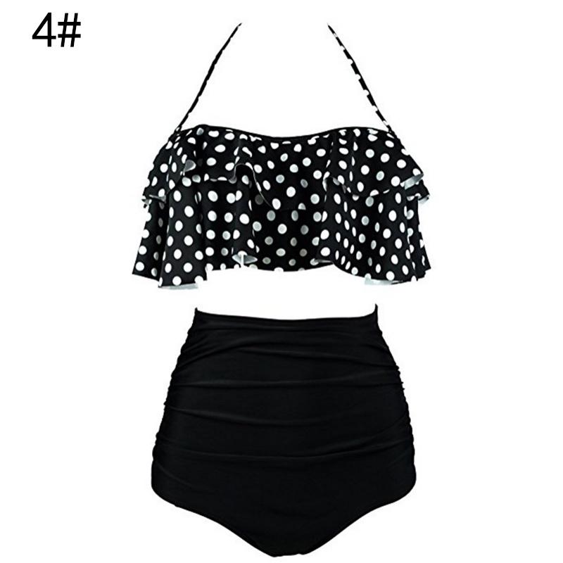Women Floral High Waisted Bikini Set Stylish Swimwear Padded Plus Size Bathing Suit