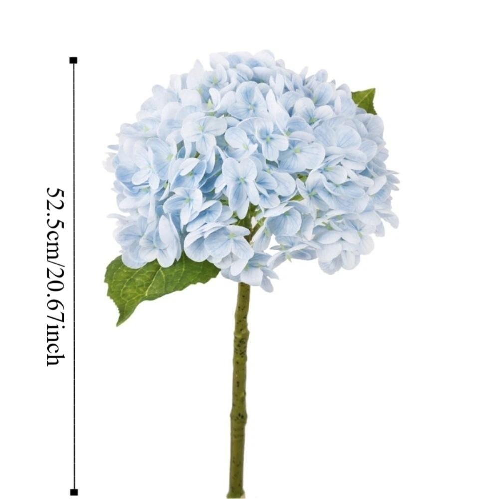 Hydrangea Macrophylla Artificial Hydrangea Flower Green Leaf Real Touch Simulation Colorful Hydrangea Handmade Luxury