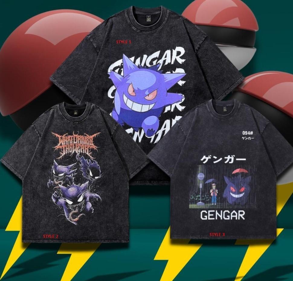 Anime Ghost Character Tee Inspired by pokemon t shirt – Unisex Oversized