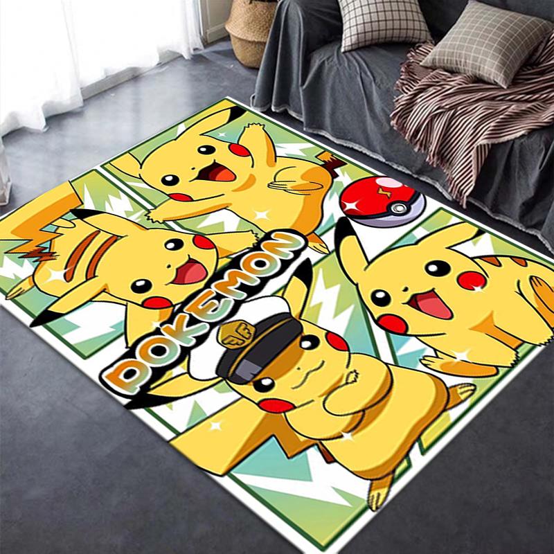 Новый ковер-коврик Pokemon 2025 для гостиной, спальни, дома, украшение дивана, детский игровой, противоскользящий напольный коврик 76