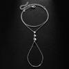 Hand Chain Ring Bracelet for Women Girls 14k Gold Plated Dainty Finger Dainty Slave Bracelets Cubic Zircon Jewelry Gifts