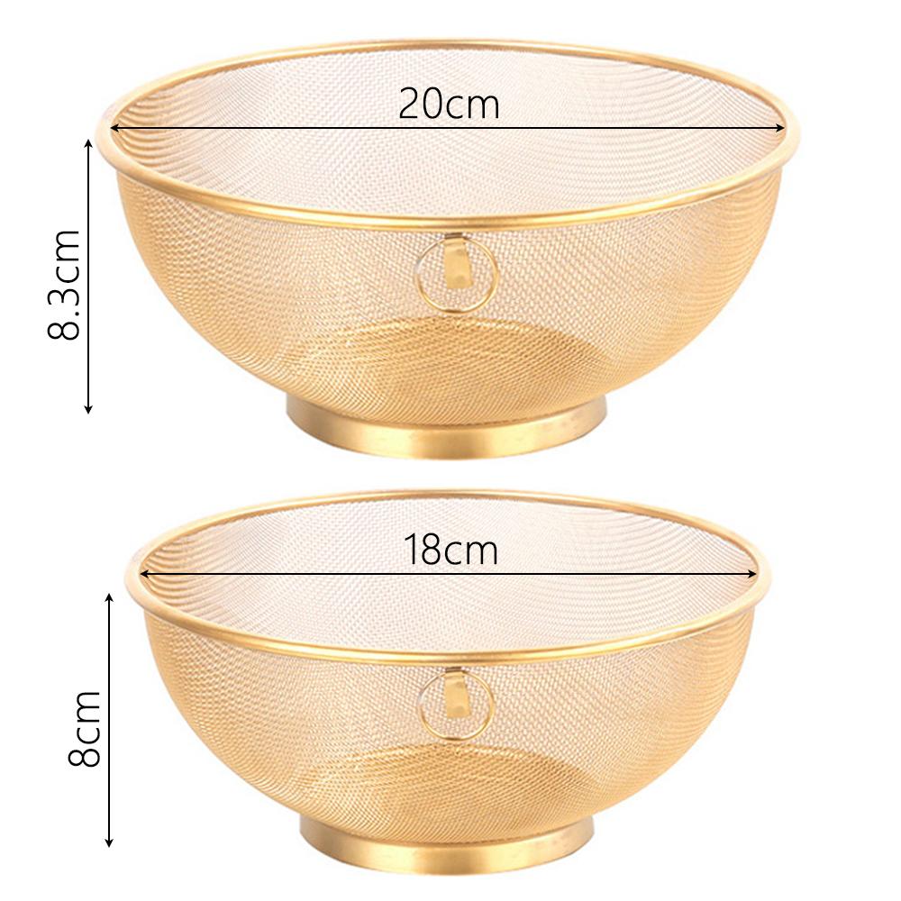 Stainless Steel Mesh Colander Multi-function Washing Rice Bowl New Strainer Basket