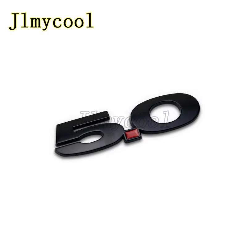 AAWE1 2Pcs 3D Metal Car Sticker Black Silver 5.0 Badge Zinc Alloy compatible compatible for Mustang GT 2015-2020 Right Left Fender Emblem
