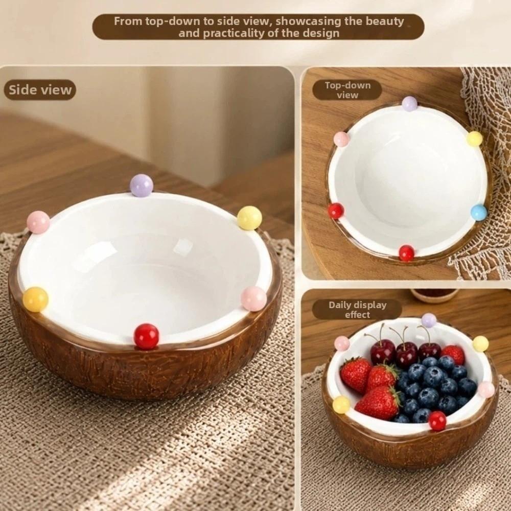 Decoration Coconut Fruit Serving Plate Snack Plate Fruit Storage Tray Household Use
