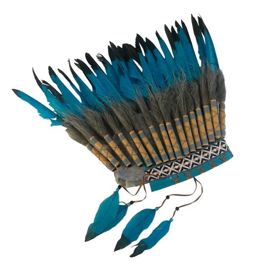 Головной убор из искусственного пера Yousheng в индейском стиле высотой 40 см, головной убор для фотосъемки, фестивалей, косплея, карнавального костюма, аксессуара