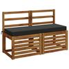 Bench Cushion SOEST 100percent  Polyester Anthracite 100 x 40 x 8 cm
