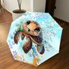 1PC turtle ocean Umbrella-8-Rib Reinforced Portable Folding Travel Suitable for All Seasons Outdoor Daily Use  -J0350