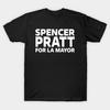Asian Size Men Black Print T-shirt Spencer Pratt For La Mayor No-Cut Print Cotton Tshirt