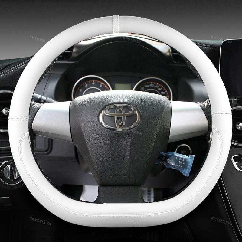 Автомобильный чехол на руль из микрофибры для Toyota, автоаксессуары, интерьер, быстрая доставка