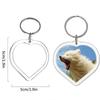 5/50pcs 2025 New Acrylic Transparent Blank Inlaid Photo Keychains Photo Frame Keychain Holder DIY Split Keychain Gift