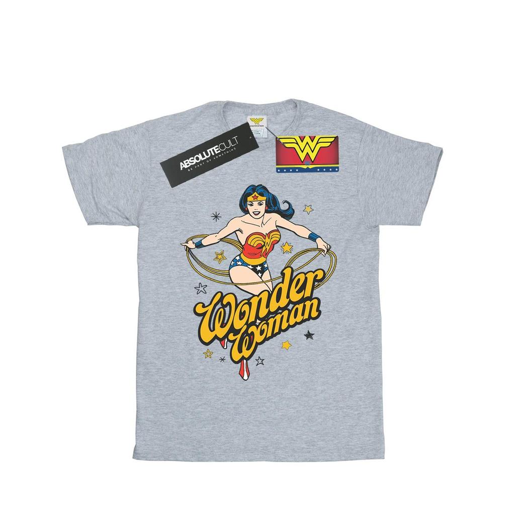 DC Comics Womens/Ladies Wonder Woman Stars Cotton Boyfriend T-Shirt