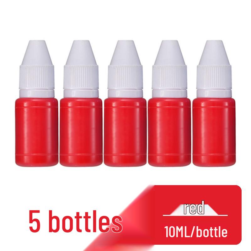 Быстросохнущая светочувствительная штемпельная подушка с чернилами для штампов - Красный, Черный, Синий, Фиолетовый, Зеленый Несмываемые чернила