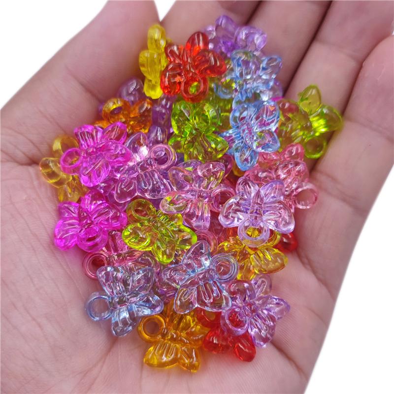 10-40Pcs Leaf Star Flower Transparent Beads DIY for Jewelry Making Necklace Bracelet Making