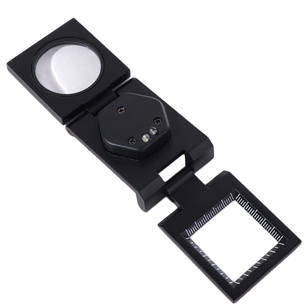 Foldable Folding Magnifier LED Lights Magnifying Glass Linen Tester  Fabric Inspection